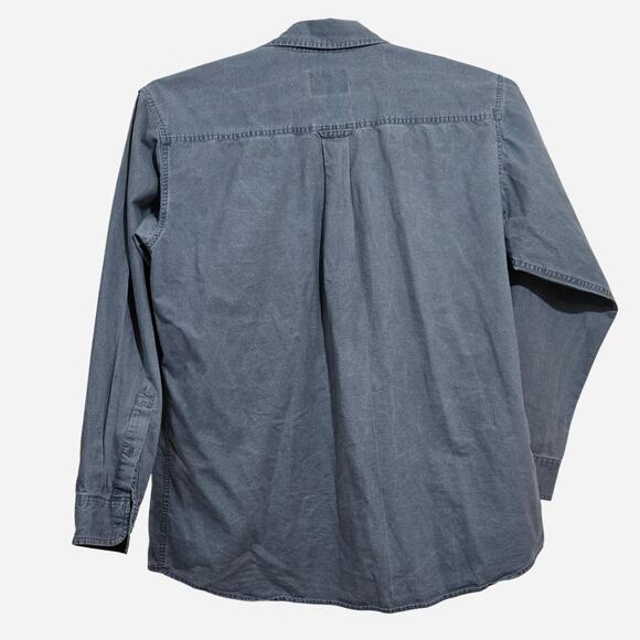 RedHead Men’s XL Gray Blue Long Sleeve Cotton Button‎ Up Shirt - Picture 2 of 4